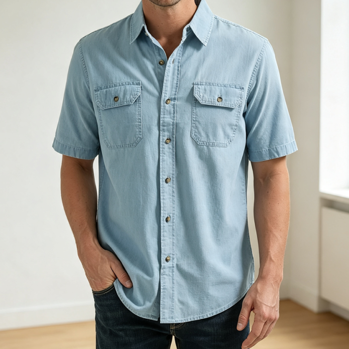 Short Sleeve Classic Woven Shirt