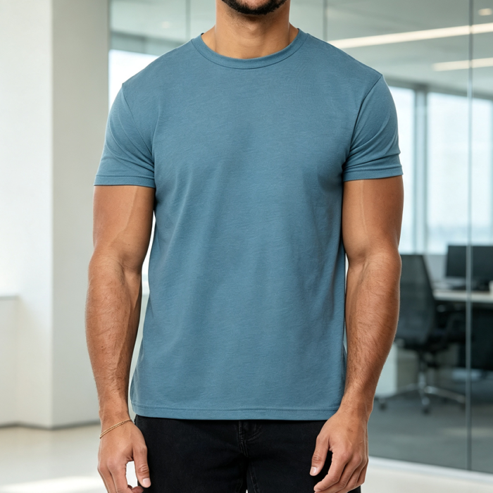 Soft Fitted Short Sleeve Crew Neck T-Shirt