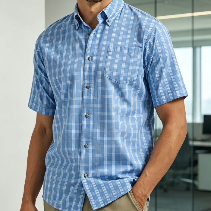 Short Sleeve Classic Plaid Shirt
