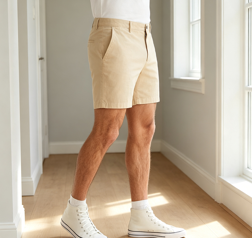 Slim Fit 7-Inch Lightweight Stretch Oxford Shorts - Image 2