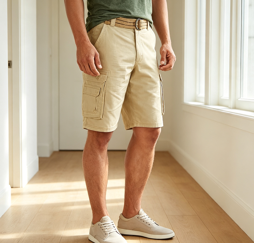Belted Dungaree New Cargo Shorts - Image 2