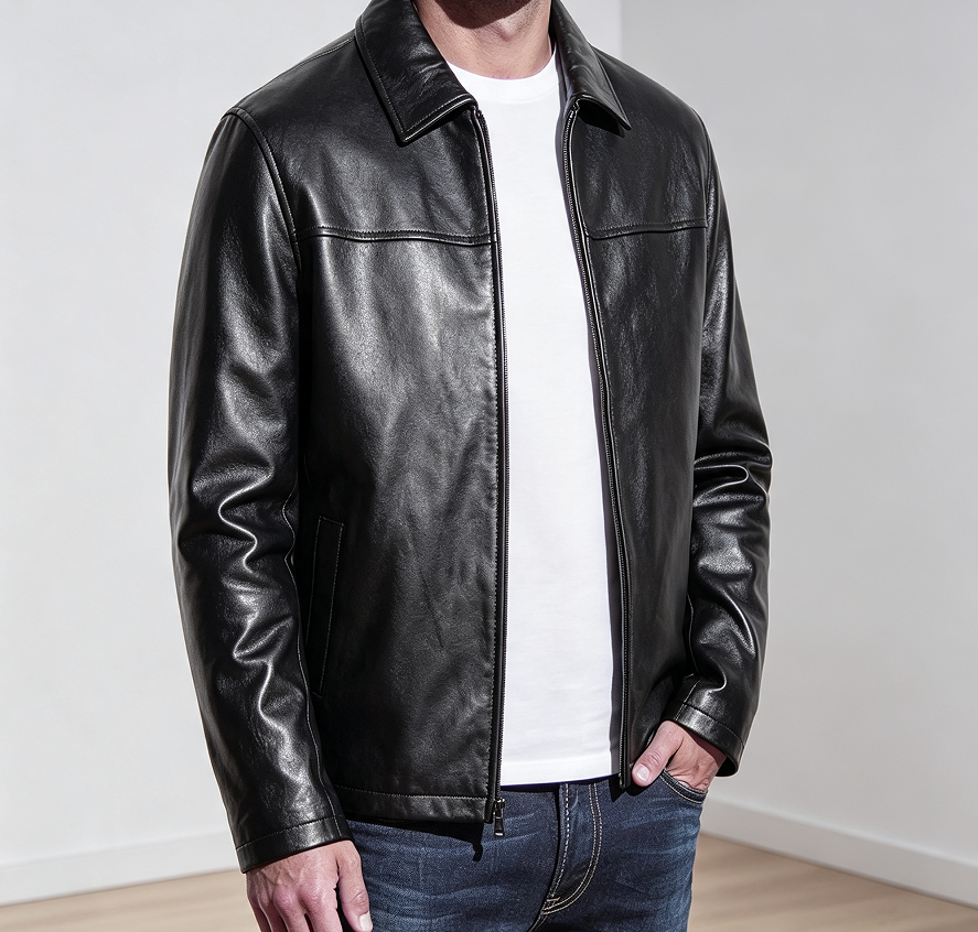 Genuine Lambskin Classic Biker Style Jacket - Image 2