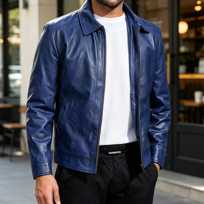 Real Lambskin Classic Brown Leather Jacket