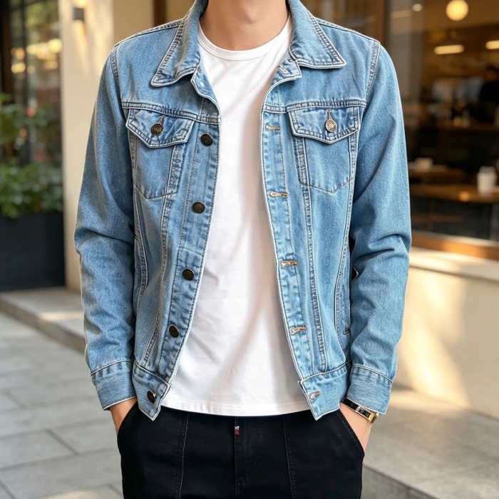 Men's Slim Fit Trucker Denim Jacket