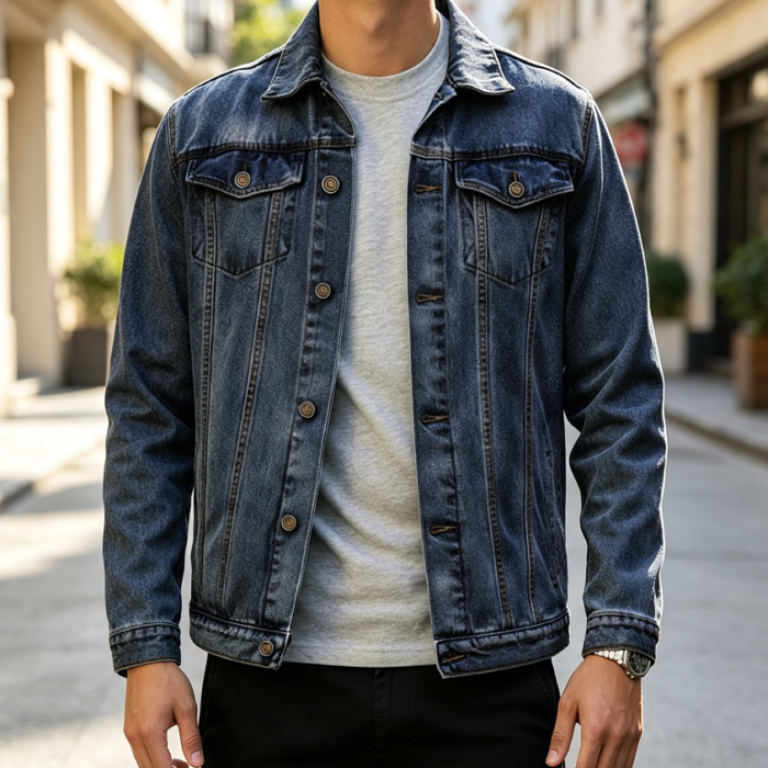 Regular Fit Vintage Trucker Denim Jacket