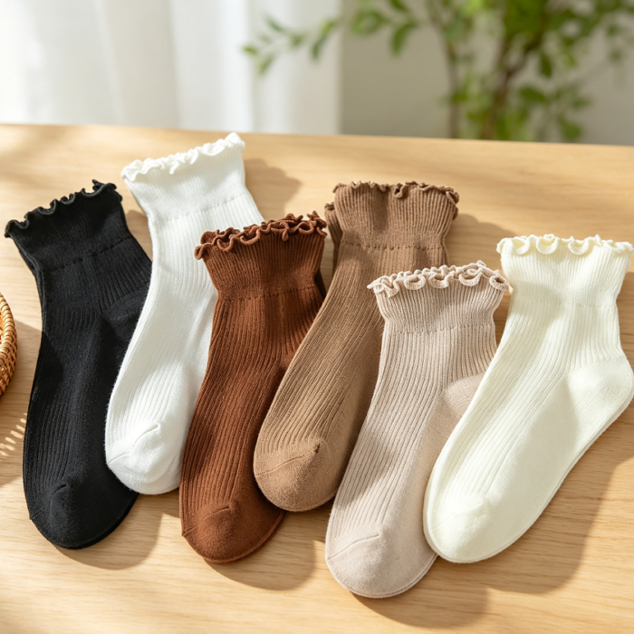 Cute Ruffle Ankle Socks 6 Pairs