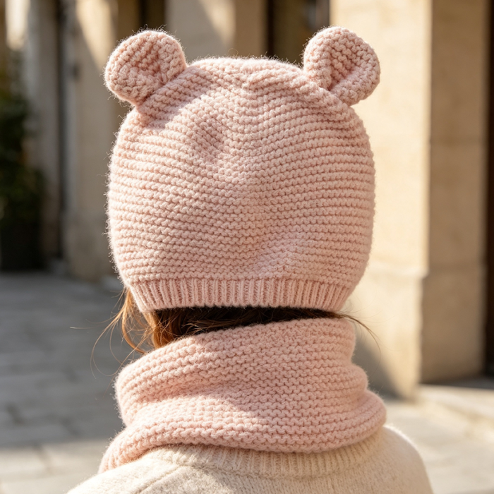 Unisex Soft Knit Garter Baby Hat