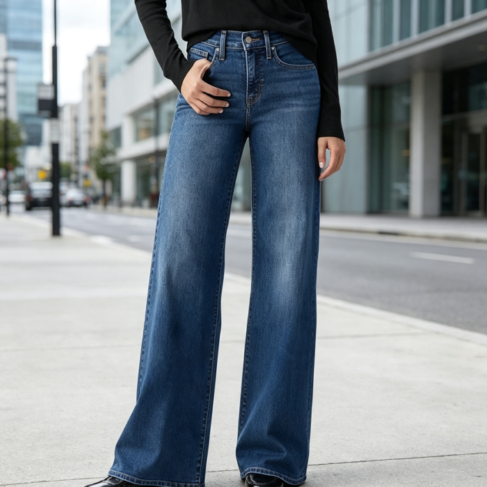 High-Waisted Shaping Wide-Leg Trousers for Women