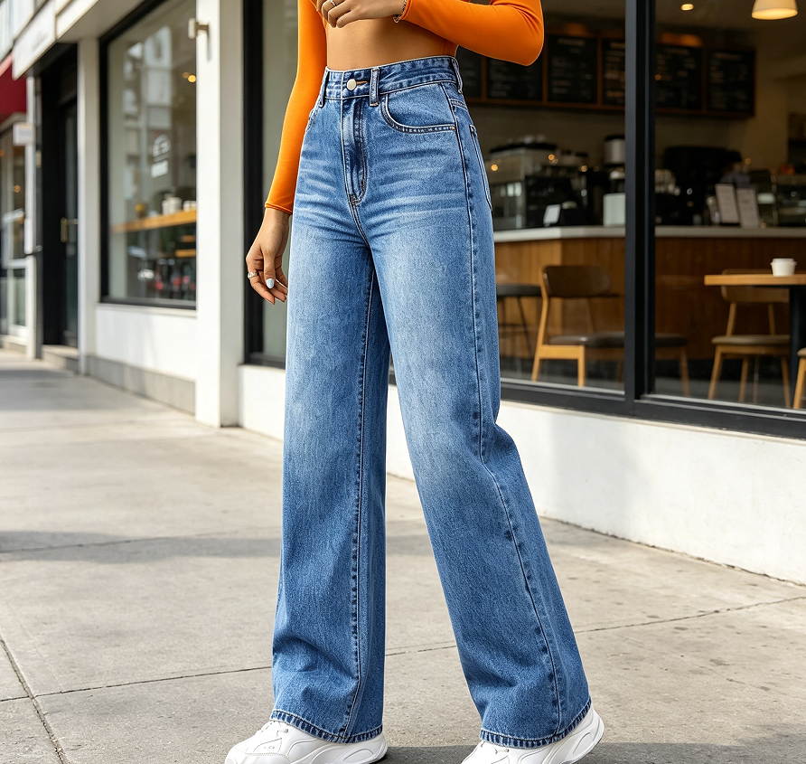 High-Waisted Microelastic Boyfriend Straight Leg Jeans - Image 2